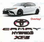 2018 2024 Toyota Camry Xse Hybrid Gloss Black Emblem Overlay Kit (00016-32094). Fixed Price $69.80.