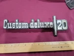 1973-75 Custom Deluxe 20 Emblem Chevy Truck P-6273126 & -8 Used Good Posts. Fixed Price $25.00.