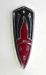 1946-47 Oldsmobile Front Hood Nose Emblem Original Oem 418554 Screws Vg. Fixed Price $125.00.