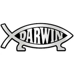 Darwin Fish Plastic Auto Emblem - Silver 5 1/4'' X 2''. Fixed Price $18.54.