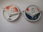 Pair 1961 Gmc " V6 Fender Emblems Pickup Suburban Truck # 2392804. Fixed Price $175.00.