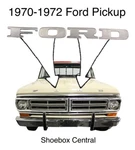 1970 1971 1972 Ford Pickup Truck Chrome Hood Letter Kit. Fixed Price $59.88.