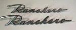 1960-65 Ford Ranchero Script Emblems Pair Nameplate 10.5" Oem Qty 2. Fixed Price $69.95.