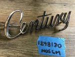 1975 76 77 Buick Century Nos Gm Front Fender Script Emblem 1248130 C-g. Fixed Price $65.00.