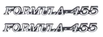 Reproduction Formula 455 Front Fender Emblem Set 1972-1975 Pontiac Firebird. Fixed Price $79.98.