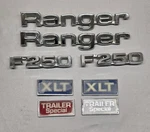 1980-1983 Ford Ranger F250 Xlt Trailer Special Fender Emblem Badge Set Oem. Fixed Price $89.99.