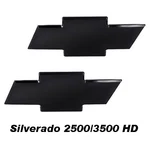 Fr & Rr Combo Billet Bowtie Emblem Smooth 15-19 Chevy Silverado 2500HD 3500 Blk. Fixed Price $175.00.