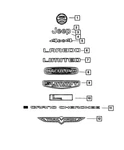 Genuine Mopar Grand Cherokee Nameplate Left 68549293AA. Fixed Price $76.69.