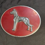 Great Dane Trailer Emblem - Full Size Used Excellent Shape. Fixed Price $35.00.
