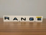 Genuine Land Rover 2022-UP Front "range" Badge LR154109. Fixed Price $45.99.
