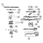 For Dodge Challenger 2020 Mopar 68467725AB Grille Nameplate. Fixed Price $61.66.