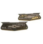 Pair 1955 Chevrolet Chevy Gold Colored Emblem PT-4648485 Gm. Fixed Price $45.66.