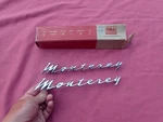 1962 Mercury Monterey Script Emblems, Pair, Nos! C2MB-54291A36-A. Fixed Price $197.99.