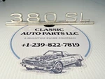 Mercedes Benz R107 380 Sl Rear Trunk Deck Lid Emblem Badge Oem A1078170815 Pins. Fixed Price $110.00.