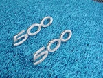 68 69 Ford Fairlane 500 Nos Quarter Panel Emblems Genuine Pair. Fixed Price $49.99.