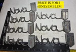 (1) Chevy Ii Nova Metal Script Emblem 7659904 6929. Fixed Price $10.00.