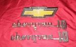 73 76 Chevy G-series Van Fender & Grille Emblems Nameplate 3970871 330630. Fixed Price $50.00.