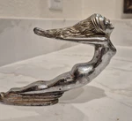 Chrome Goddess Flying Lady Hood Ornament Oval Base For Peterbilt Kenworth. Fixed Price $125.00.