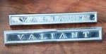 Left / Right 1960S Plymouth Valiant Fender Emblem 2243275-6 & 2242119. Fixed Price $29.00.