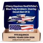 Chevy Equinox American Flag Grille Gate Bowtie Emblem Overlay Decals 2018-2026. Fixed Price $19.99.
