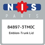 84897-3TM0C Nissan Emblem-trunk Lid 848973TM0C, New Genuine Oem Part. Fixed Price $47.24.