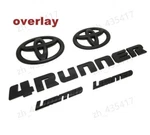 Overlay !! New 2014-2024 Toyota 4RUNNER Limited Matte Black Out Emblem Kit 5 Pcs. Fixed Price $43.89.
