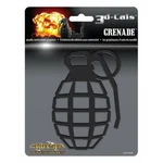 4.5" 3D Cals Grenade Black Plastic Cruiser Car Bumper Sticker Decal Usa Made. Fixed Price $24.99.