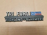 Tri Ford Mercury Highland Illinois Dealership Emblem Badge Logo Advertising. Fixed Price $22.99.