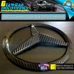 Amg Front Star Emblem Cover Sport Carbon Fiber Look Grill Badge Mercedes Gl. Fixed Price $29.99.
