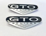 Pontiac Gto Fender Emblem Badges Reproduction Oe 04-06 Litre Pair!. Fixed Price $56.95.