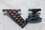 1964 Plymouth Barracuda/valiant Oem Front Fender V8 Emblem. Fixed Price $95.00.