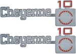Oer Front Fender "cheyenne 10" Emblem Set For 1975-1980 Chevy Pickup Trucks. Fixed Price $119.98.