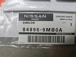 Genuine Nissan Nameplate 84896-9MB0A 2014-2019 Versa 2018-2024 Kicks "sr". Fixed Price $35.00.
