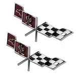 2PC Chrome Front Fender Cross Flag Emblem Badge For 77 78 79 C3 Corvette. Fixed Price $59.89.