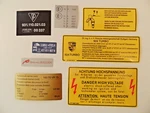 Under Bonnet Engine Bay Decal Sticker Set For Porsche 924 Turbo 931 932 S1 1979. Fixed Price $21.00.