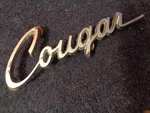 1968 Mercury Cougar XR7 1/4 Quarter Panel Script Emblem Nameplate Assembly Lh/rh. Fixed Price $35.00.