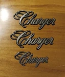 3- 1975 78 Dodge Charger Fender Script Emblem 76 77 Mopar Oem 3811404. Fixed Price $24.99.