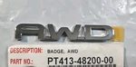 Toyota PT423-482000-00 "awd" Emblem. Oem New. 2020/2024 Highlander. Fixed Price $12.00.
