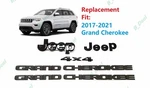 Black Front Rear Jeep 4X4 Door Grand Cherokee Letters Emblems 2017-2021. Fixed Price $94.80.