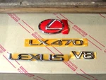 New Lexus LX470 Chrome Rear Emblem Kit Trunk Tailgate 1998 1999 2000 2001 2002. Fixed Price $212.95.