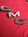 72-76 Gmc Truck Van "g" "m" "c" Hood Emblem Letters 1976 Rally Wagon. Fixed Price $24.00.