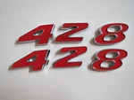 Ford 428CJ 428PI Engine Id Fender Hood Scoop Quarter Trunk Emblems - Red. Fixed Price $24.99.