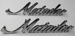 Vtg 1971-73 Amc Matador # 3633534 Roof Pillar Badges Emblems Script Pair. Fixed Price $29.99.