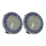 Alloy Wheel Hub Caps Emblem Royal Blue 2PCS Set For Mercedes Benz Oem 1714000125. Fixed Price $59.95.