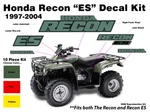 1997 - 2004 Honda Recon Es Oem Decal Emblem Sticker Kit Mark Atv Quad. Fixed Price $39.99.