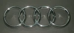 2000'S Audi Logo Front Emblem (10.75") Man Cave Garage Part # Bta 5728403 Broken. Fixed Price $9.99.