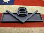 Replacement V8 Badge Emblem Amc CJ5 Jeepster Commando. Fixed Price $16.00.
