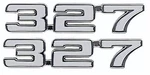 1969 Camaro 327 Front Fender Emblems, Gm Licensed Reproduction. Fixed Price $32.95.