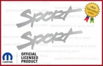 Set 2: 97-06 Jeep Wrangler Fender Logo Sport Script Decals Stickers Silver SJ3Y7. Fixed Price $18.96.