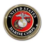 U.s. Marine Corps Seal - Usmc 3.5" Chrome Metal Auto Emblem. Fixed Price $16.95.